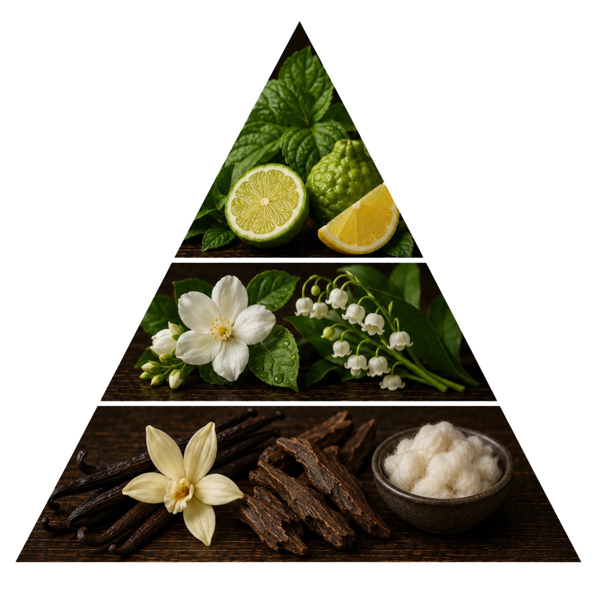 Lunar Veil — scent notes pyramid